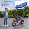 36V Electric Dirt Bike for Kids with Brushless Motor, Up to 9.9 MPH, Inflatable Tires and Rear Suspension, Black