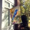 Bluebird House Flag Large Porch Sleeve Pole Decorative Outside Yard Banner Artwork Wall Hanging, Polyester, House Size, Multicolor