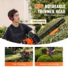 23.2-inch 26CC 2 Cycle Gas Hedge Trimmer, Gas Powered Handheld Hedge Trimmer with Dual Sided Dual Action Blade, 180° Adjustable Trimmer Head