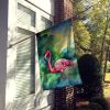 Flamingo House Flag Large Porch Sleeve Pole Decorative Outside Yard Banner Artwork Wall Hanging, Polyester, House Size, Multicolor