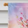 Michigan Apple Blossoms in Watercolor House Flag Large Porch Sleeve Pole Decorative Outside Yard Banner Artwork Wall Hanging, Polyester, House Size