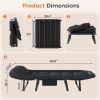 Folding Camping Bed, Adjustable Camping Cot with Mattress for Patio or Beach