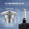 Chimney Cap, 6 inch, 304 Stainless Steel Round Roof Rain Cap, 11.81-inch Increased Caps, All Weather & Reinforced Screws & Easy Installation