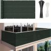 3 x 16 FT Balcony Privacy Screen Fence, UV Resistant Windproof Shade Mesh Fence Cover for Patio, Backyard, Porch, Deck and Garden Privacy