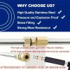 120 Inch Pressure Washer Extension Wand, 4000 PSI Heavy Duty Stainless Steel Power Washer Lance with 1/4" Quick Connect Tips for Driveway