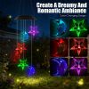 Solar Moon And Star Wind Chime 7 Color Changing Wind Chime For Outside Ipx4 Waterproof Outdoor Garden Yard Decor