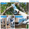 Electric Mini Chainsaw Portable Handheld Cordless Small Chain Saw Battery Powered With 2Pcs 2200Mah Rechargeable Batteries 4In/6In Chains For Pruning
