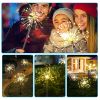 2Pcs Solar Powered Starburst Lights 240 Leds Firework Lamp Garden Path Decor Lights