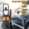 4200Psi 1.85Gpm 1800W Electric Pressure Washer High Pressure Cleaning Machine Portable Car Power Washer With Spray Gun 4 Nozzles Foam Cannon Holders F