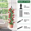 2 Packs Garden Obelisk Trellis 5.9Ft Plants Tower For Climbing Plants Flower Vegetable Vine Support Rustproof Garden Plant Trellis Black
