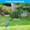 Pole Mini Hedge Trimmer & Grass Shear Electric Cordless Handheld Hedge Trimmer With 90° Rotatable Head Telescopic Extension Pole Gloves Goggles 2Pcs 2