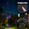 2Pack Solar Moon And Star Wind Chimes 7 Color Changing Wind Chimes For Outside Ipx4 Waterproof Outdoor Garden Yard Decor