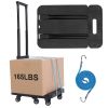 Folding Hand Truck Collapsible 165Lbs Heavy Duty Luggage Cart Foldable Utility Dolly Platform Cart With 3-Length Telescopic Handle 6 Wheels 1 Elastic