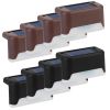4Pcs Solar Powered Led Step Lights Outdoor Ip55 Waterproof Dusk To Dawn Sensor Fence Lamps For Stairs Yard Railing
