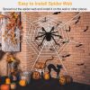 Halloween Decorations Spider Outdoor 49Inch Halloween Spider With 126 Inch Tarantula Mega Spider Web Hairy Poseable Scary Spider Outdoor Yard Creepy D