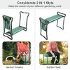 Foldable Garden Kneeler Seat W/ Kneeling Soft Cushion Pad Tools Pouch Portable Gardener Kneeling Bench Stool
