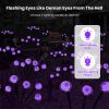 2Packs Solar Scary Eyeballs Lights Outdoor Halloween Decoration Swaying Light Halloween Path Lights Ornaments With Total 12Led Ip65 Waterproof For Yar