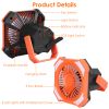 Portable Camping Lantern Fan 10000Mah Battery Powered Hanging Fan Usb Rechargeable Tent Fan With 4 Light Modes 3 Wind Modes Emergency Power Bank Remot