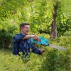 Pole Mini Hedge Trimmer & Grass Shear Electric Cordless Handheld Hedge Trimmer With 90° Rotatable Head Telescopic Extension Pole Gloves Goggles 2Pcs 2