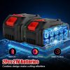 12Inch Electric Cordless Chainsaw With 2Pcs 21V 3.0Ah Battery And Charger Brushless Battery Operated Handheld Chainsaw With Auto Oiler Safety Switch F