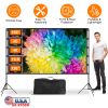120Inch Projector Screen With Stand 16:9 4K Hd Rear Front Wrinkle-Free Portable And Foldable Movie Screen With Carry Bag For Indoor Outdoor Home Theat