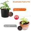 3 Pack Plant Grow Bags Potato Vegetable Planter Bags Breathable Planting Fabric Pots 7Gallons