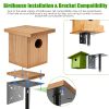 94Inch Squirrel Proof Bird Feeder Pole Heavy-Duty Bird House Pole  Outdoor Bird Feeding Station With 5 Adjustable Heights 4 Shepherd Hooks Top & Side