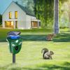 Electric Solar Powered Ultrasonic Animal Repeller 360° Ultrasonic Animal Driver With Motion Sensor Led Flashing Lights Waterproof Outdoor Animal Repel