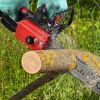 12Inch Electric Cordless Chainsaw With 2Pcs 21V 3.0Ah Battery And Charger Brushless Battery Operated Handheld Chainsaw With Auto Oiler Safety Switch F