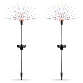 2Pcs Solar Powered Starburst Lights 240 Leds Firework Lamp Garden Path Decor Lights