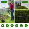 21V Electric Weed Edger Cordless String Trimmer Grass Mower Eater Bush Cutter With 16800Rpm 2X 3000Mah Batteries 3.6-4.6Ft Length 90° Rotatable Angle