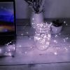 2Pcs Led String Lights 100Led Beads 32.8Ft Copper Fairy Lights Ip65 Waterproof Battery Operated Flash Lights With Remote Control For Wedding Party Jar