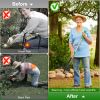 38.97In Aluminum Weed Puller Stand Up Weeder Without Bending Kneeling Manual Weed Remover Tool With 4 Claws For Lawn Yard Garden Patio