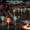 2Pcs Solar Powered Tulip Garden Light Wind Mill Waterproof Landscape Stake Lamp Decorative Lawn Lights For Yard Driveway Walkway Patio
