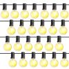 25Ft Decorative Globe String Lights Outdoor Indoor 25Pcs Bulb Light Strings Fairy String Lamps For Garden Lawn Patio Cafe Party