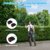 Pole Mini Hedge Trimmer & Grass Shear Electric Cordless Handheld Hedge Trimmer With 90° Rotatable Head Telescopic Extension Pole Gloves Goggles 2Pcs 2
