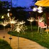 2Pcs Solar Powered Starburst Lights 240 Leds Firework Lamp Garden Path Decor Lights