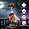Porch Goose Halloween Costume For 23" Goose Statue Pumpkin Bandana & Cowboy Hat Halloween Yard Decor