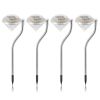 4Pcs Solar Garden Light Outdoor Diamond Led Light 7-Color Changing Ip65 Waterproof Pathway Stake Decorative Lamp For Garden Patio Yard Walkway