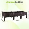 Outdoor Raised Garden Bed With Legs Elevated Planter Box With Self-Watering System For Garden Patio Balcony Vegetables Flowers Herbs Pp Plastic Box Ea