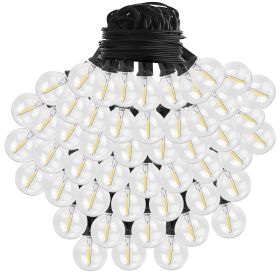 50Ft Decorative Globe String Lights Outdoor Indoor 25Pcs Bulb Light Strings Fairy String Lamps For Garden Lawn Patio Cafe Party