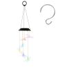 2Pack Solar Dragonfly Wind Chimes 7 Color Changing Wind Chimes For Outside Ipx4 Waterproof Outdoor Garden Yard Decor