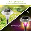 24Packs Solar Garden Lights Outdoor Ip44 Waterproof Solar Pathway Lights Color Changing Landscape Lamps 10Hrs Lawn Lighting For Yard Driveway Walkway
