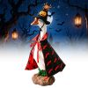 Porch Goose Halloween Costume For 23" Goose Statue Pumpkin Spider Wizard Hat, Red & Black Cape Outfit Halloween Yard Decor