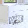 2Pcs Foldable Rat Trap Cage Humane Live Rodent Trap Cage Galvanized Iron Mice Mouse Control Bait Catch With Detachable L Shaped Rod For Kitchen Garden