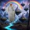 47.2 Inch Hanging Pumpkin Ghost Halloween Decoration Sound Activated With Creepy Howling Sound, Red Light-Up Eyes, Battery Operated Hanging Ghost For