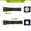 Tactical Led Flashlight Zoomable Rechargeable Search Light Torch 50000Lm W/ 5Modes Sos Night Light For Night Walking Adventures