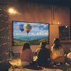 120Inch Projector Screen With Stand 16:9 4K Hd Rear Front Wrinkle-Free Portable And Foldable Movie Screen With Carry Bag For Indoor Outdoor Home Theat
