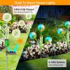 2 Pcs Dandelion Solar Light 36Led Beads Outdoor Garden Lawn Pathway Landscape Stake Lamp Colorful Ornamental Light