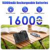 16000Mah 4 In 1 Dual-Turbine Waist Clip Fan Wearable Personal Fan Hands-Free With 5 Speeds Lcd Display Lanyard Double As Power Bank For Jobsites Campi